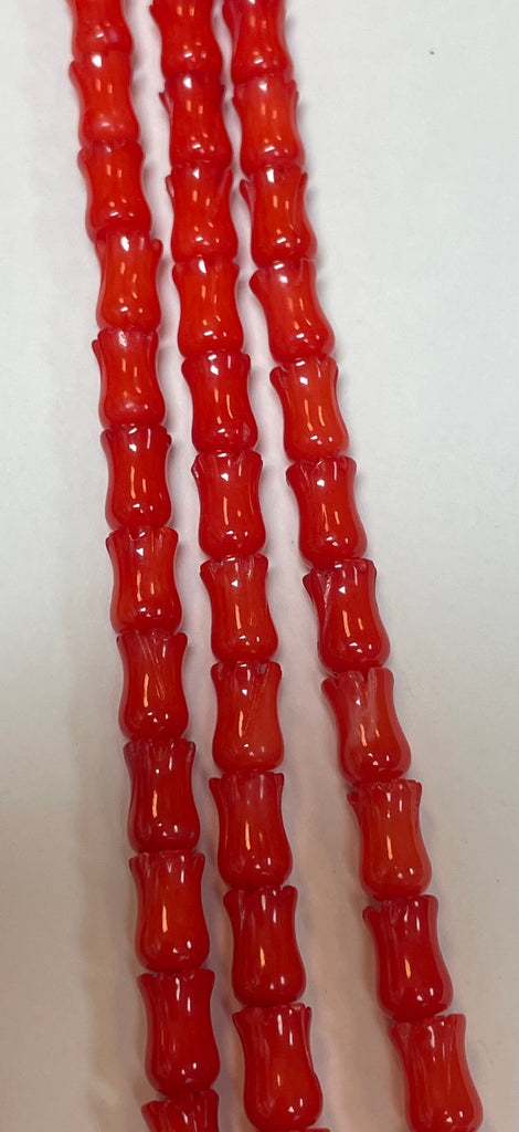 Red Coral Tulips 4mmx7.5mm
