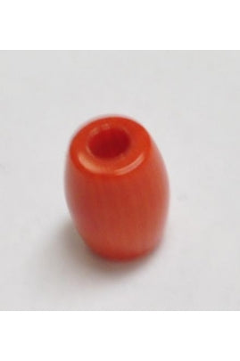 Red Coral Drum 8mmx10mm with 3mm Hole (big hole for mangal sutra)