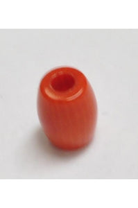 Red Coral Drum 8mmx10mm with 3mm Hole (big hole for mangal sutra)
