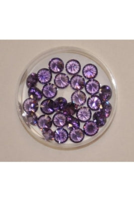 Amethyst Color Round Shape Cubic Zirconia Stone 7mm