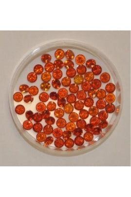 Orange Color Round Shape Cubic Zirconia Stone 4mm (Sold per 1 single stone)