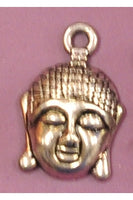 Silver-Color Indian-Style Buddha Head Charm (16mmx15mm) #SBC-1