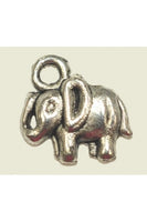 Silver-Color Super Cute Elephant Charm (12mmx9mm) #S-CUTE