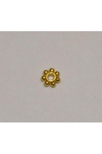 Gold Over Silver Daisy Bead 5mm
