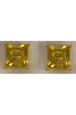 Yellow Cubic Zirconia Gold Plated